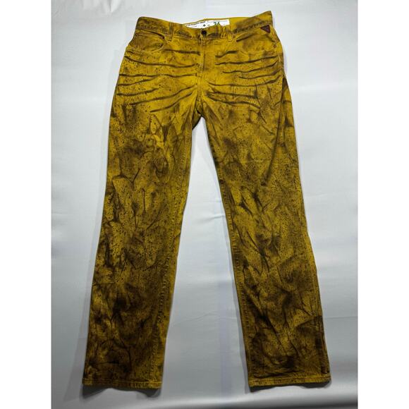 LRG Lifted Research Group Men's True Straight Leg Yellow Jeans - Size 36x33.5 - Picture 1 of 6